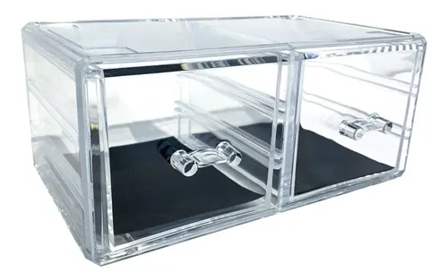 Organizador Jessamy O1513 Acrilico 2 Cajones Grandes Maquillaje Escritorio