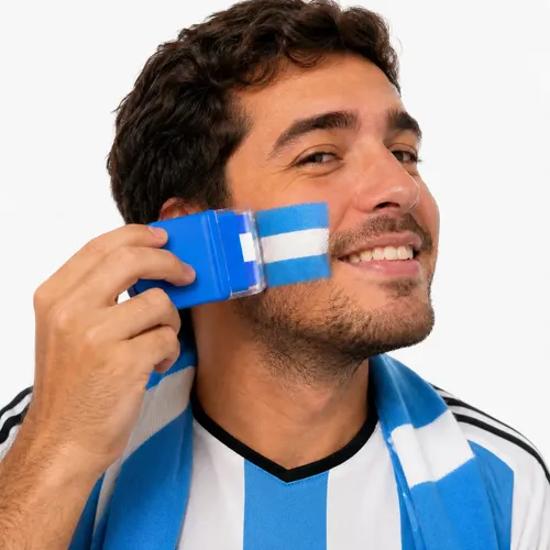 Pack X6 Maquillaje Pinturas Argentina De Cara Celeste Blanco