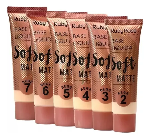 Base de maquillaje líquida mate suave Ruby Rose, 29 ml 2