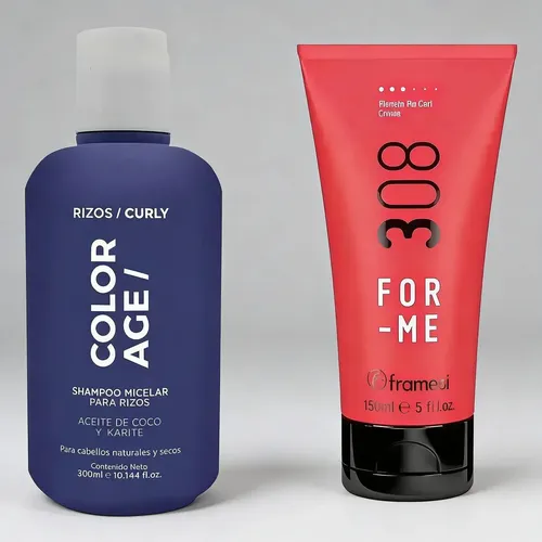Shampoo Color Age rizos curly + Framesi 308 Kit RULOS