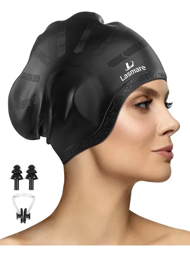 Gorro De Baño De Pelo Largo Para Mujer Y Hombre Con Protecci