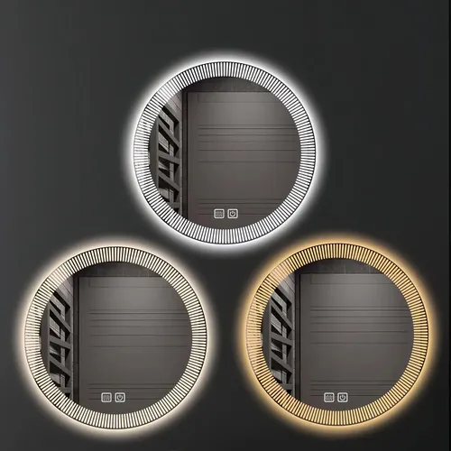 Espejo Circular Led 60cm Touch Antiempañante Luz Fria Calida C-1060