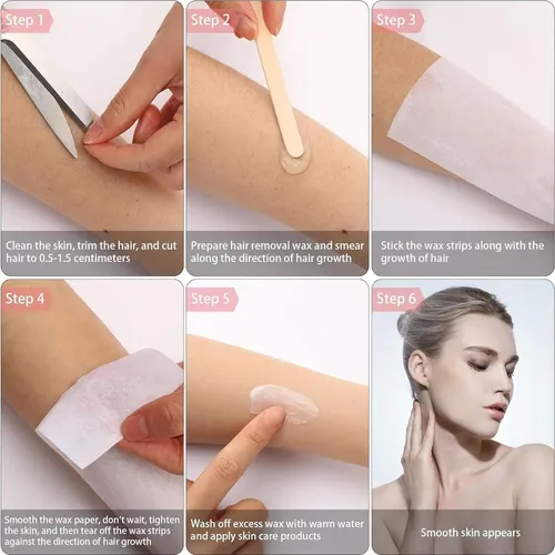 Tiras De Cera Para Depilación Facial Sepglitter 300 Piezas