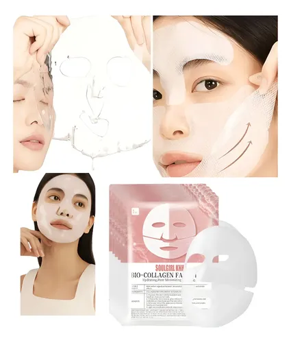 Kit 9 Mascarillas Coreana Biocolágeno Cristal Lifting Facial