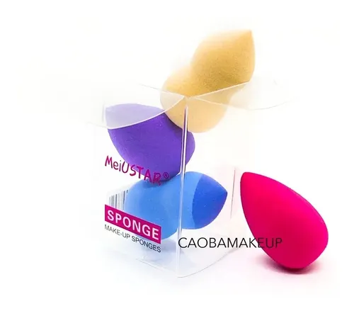 Set X4 Esponjas Blender Mini Rostro Corrector Contorno Base