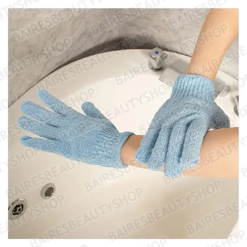 Guantes Exfoliantes X2 Para Ducha Corporal Facial Para Spa