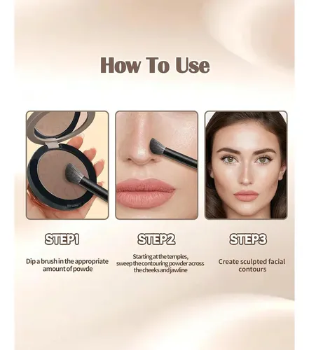 Paleta De Contorno Fría, Polvo Matte Para Maquillaje