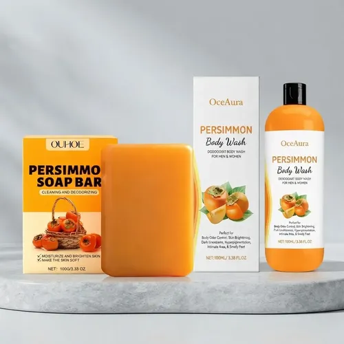 Pack X2un. Gel De Baño Y Jabon Natural Con Caqui