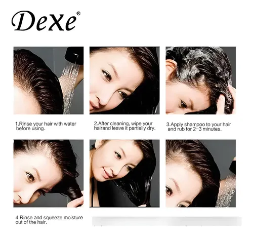Shampoo Color 3 En 1 / Dexe 420 Ml(cubre Canas,color Negro)