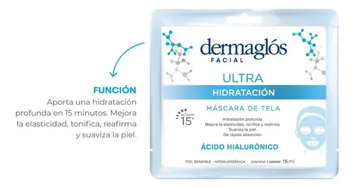 Dermaglós Ultra Hidratación Profunda Máscara De Tela Facial