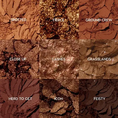 Sombra de ojos ColourPop paleta 9 tonos wild child mate,metálico,mate brillante,con brillo