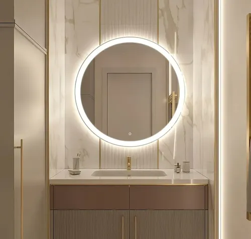 Espejo Luz Led Táctil Touch Baño Redondo 80cm Premium!!!!