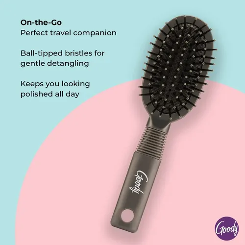 Cepillo Para El Cabello Goody Mini Cushion Ovalado Para Viaj