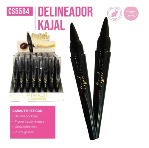 Delineador Kajal Negro Ultra Definición Pink 21