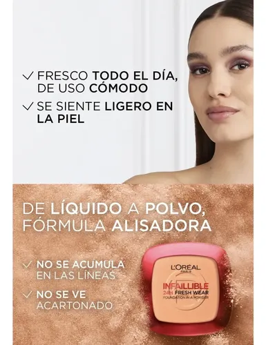 Base En Polvo L’oréal Infallible 24h Fresh Wear Tono 040