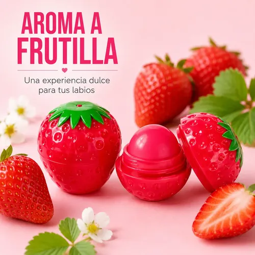 Bálsamo Brillo Labial Hidratante 10g Aroma Frutilla