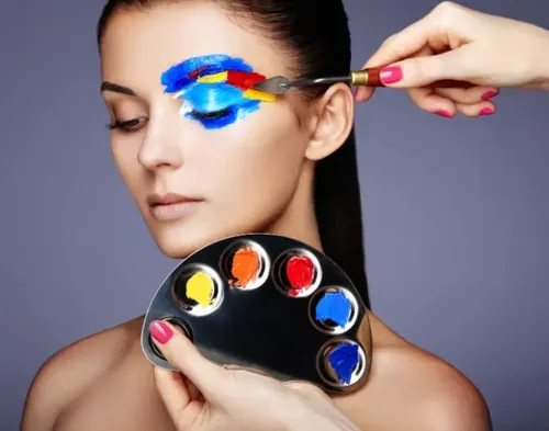 Paleta Mezcladora Espátula De Acero Colorimetría Maquillaje