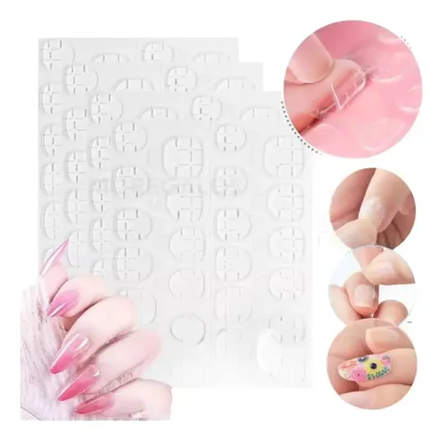 Sticker Adhesivo X6 Plancha Pegamento Para Tips Uñas Postiza