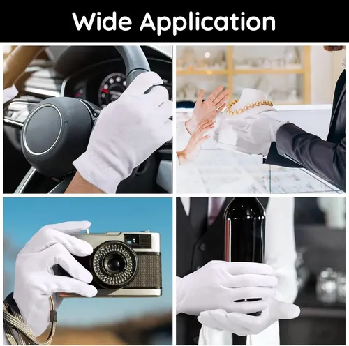 Guantes De Algodón Blancos Hidratantes Para Dormir Grandes