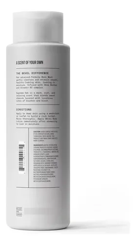 Gel De Baño Bevel Supreme Oak Con Manteca De Karité, 480 Ml,