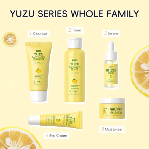 El Set Facial Laikou Yuzu De 5 Piezas Nutre E Ilumina La Pie