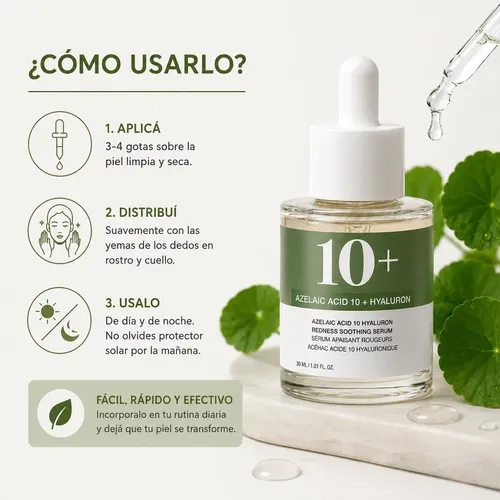 Serum Acido Azelaico Calma Rosacea Y Marcas De Granitos Leve
