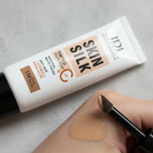 Idi Make Up Base Maquillaje Vit C Skin Silk 104 Tan Beige