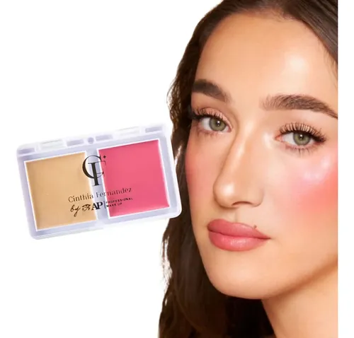 Paleta Dúo Cream Contorno Rubor Iluminador By Cinthia Ap