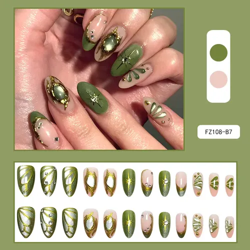Venta Caliente 3d Tridimensional Chapado En Oro Uñas Arte