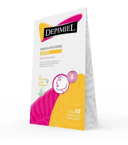Depimiel Bandas Depilatorias X 12 U Facial Cara Rostro