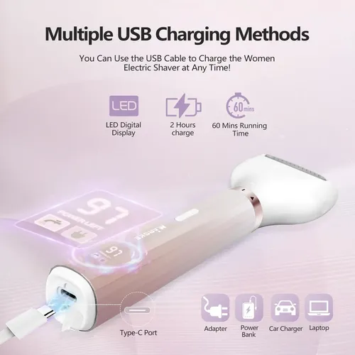 Rasuradora Eléctrica Haetfire 5 En 1 Para Mujer Recargable