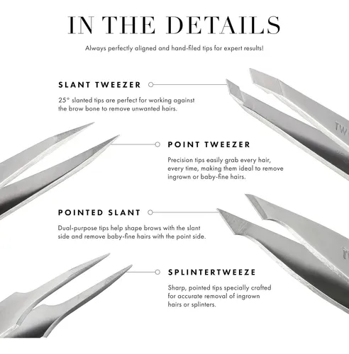 Pinzas De Cejas Tweezerman Slant Signature Red