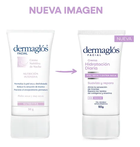 Dermaglos Crema Facial Nutritiva Noche Piel Seca 50grs