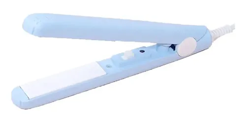 Planchita Mini Para Flequillo Pelo Para Cartera Viaje Estuch Color Celeste