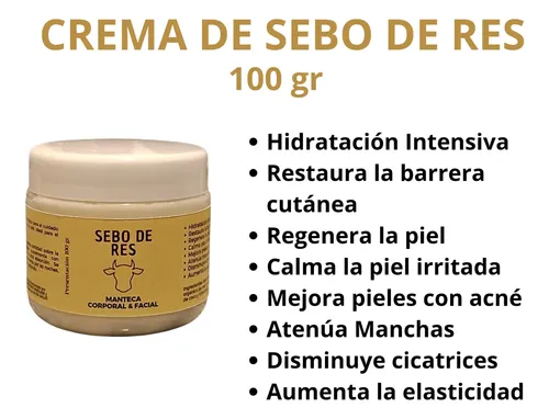Crema De Sebo De Res. Para Cicatrices Dermatitis Psoriasis
