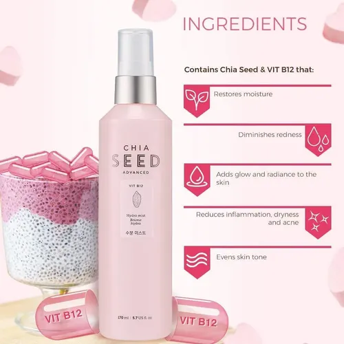 Bruma Hidratante Chia Seed The Face Shop 5.5 Fl Oz