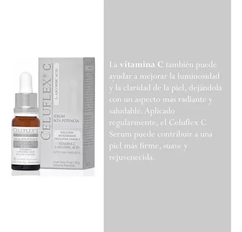 Sérum Facial Celuflex con Vitamina C Antioxidante 15mL Sin Parabenos