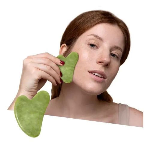 Piedra Tallada Gua Sha Jade Natural Rostro Cuello Y Escote