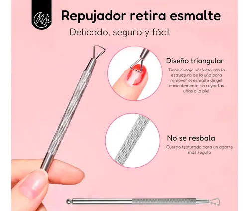 Kit Removedor Esmalte Soft Gel Uñas Semipermanente Manicura