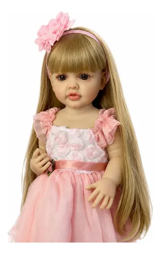 Muñeca De Pelo Largo Bzdoll De 55 Cm Y 22 Pulgadas Con Cuerp