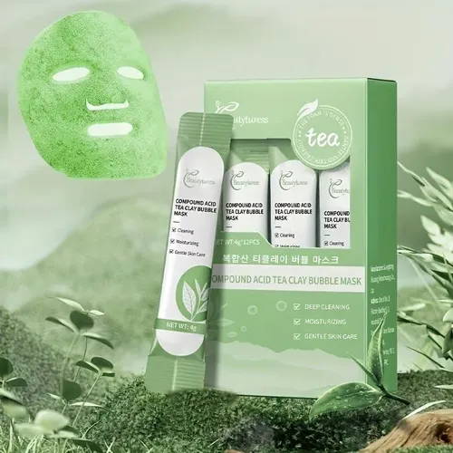 Mascarilla Facial Burbujeante De Arcilla Con Té Compuesto