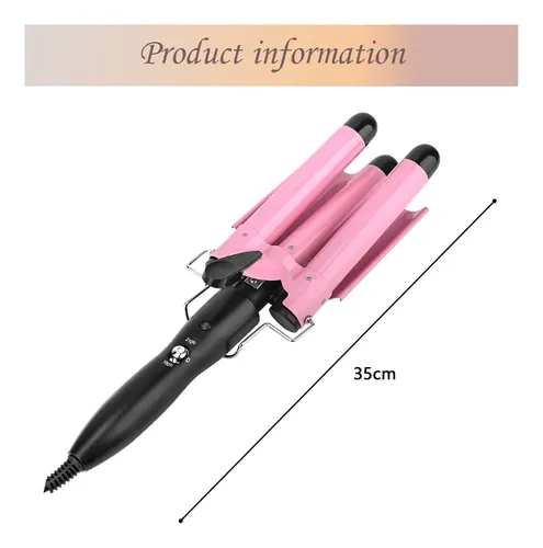 Onduladora De Cabello Triple 25 Mm Rosa