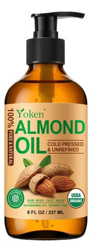 Aceite De Almendras Yoken Organic Prensado En Frío 237 Ml