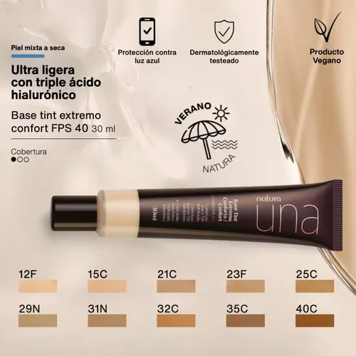 Base Tinit Extremo Confort Una Maquillaje Natura Cande Tono 21C