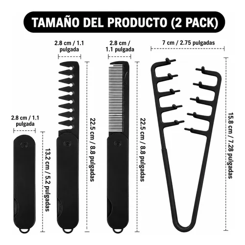 Peine Texturizador Dientes Anchos Volumen Pelo Textura.