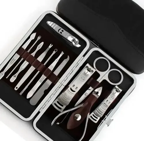 Set 12 Piezas Estuche Manicura Pedicura Cuidado Personala
