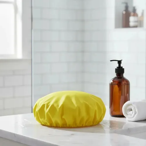 Cofia Gorro Pvc Baño Ducha Peluqueria Impermeable Elastico Color Amarillo