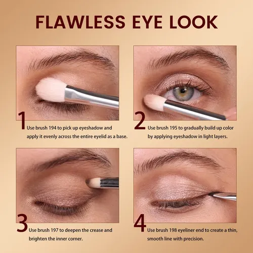 Albeaut Set Brochas Maquillaje 7 Piezas Rostro Ojos