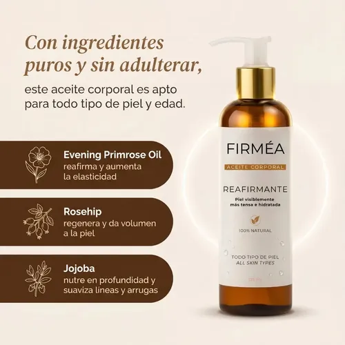 Aceite Anticelulitis Natural Y Reafirmante Firméa 125ml