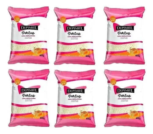 Cera Para Depilar Depimiel Sistema Español Perlas 800gr X 6u